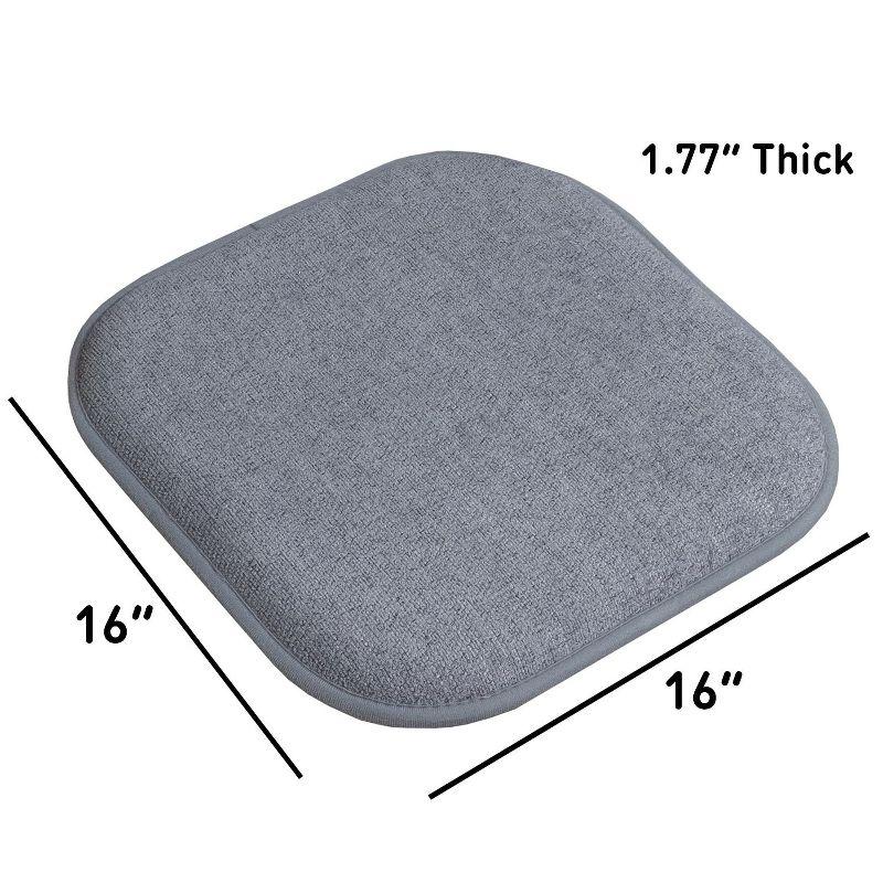 Alexis Memory Foam No Slip Back 16" x 16" Chair Pad Cushion
