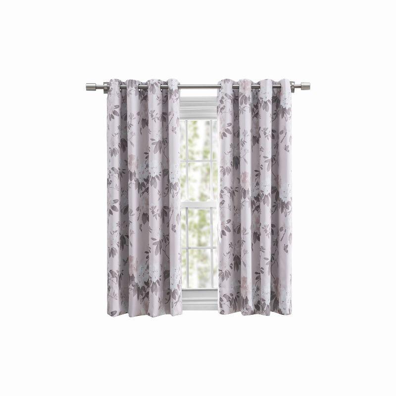 Mystic Garden Floral Blackout Grommet Panel w/Wand