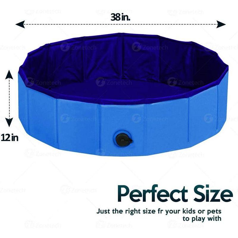 Zone Tech Plastic Round Pet Pool 12'' H x 38'' W x 12'' L