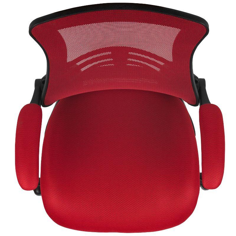 Flash Furniture Mid-Back Mesh Ergonomic Drafting Chair with Adjustable Foot Ring and Flip-Up Arms