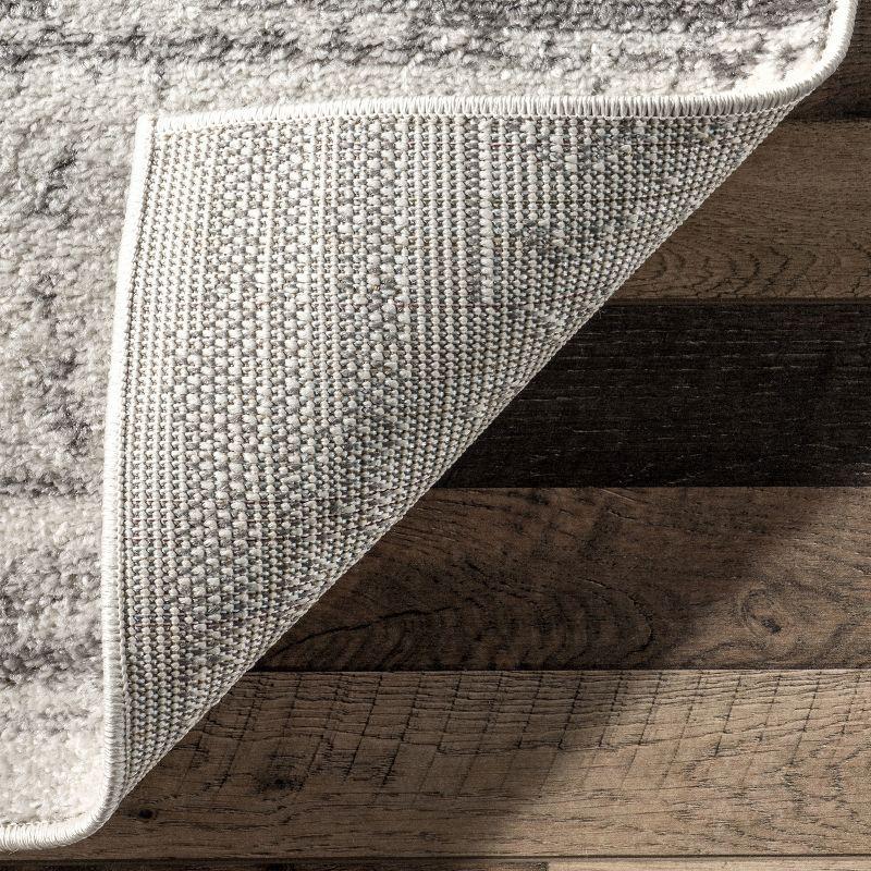 Nuloom Nova Striped 4x6 Indoor Area Rug for Living Room Bedroom Dining Room Kitchen, Grey/Off White