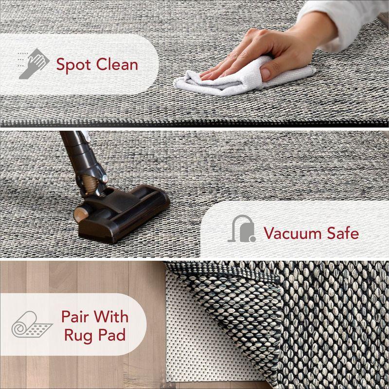 Nuloom Alessi Hand Woven Cotton Indoor Area Rug, 9' 6" x 13' 6", Gray