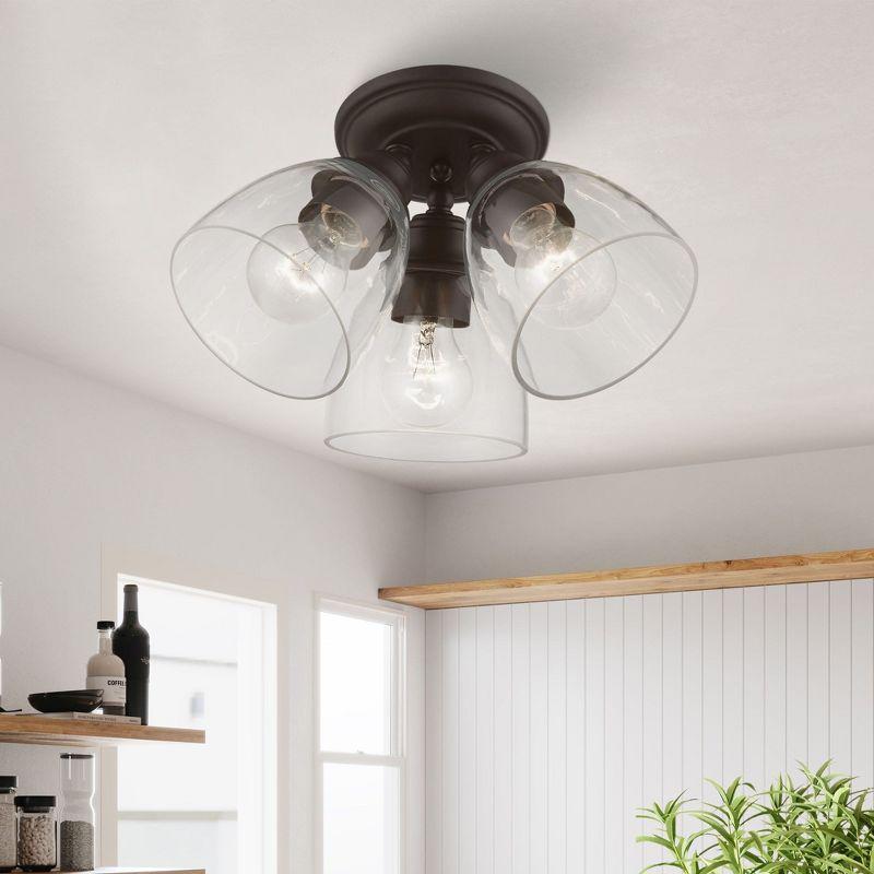 Livex Lighting Montgomery 3 - Light Flush Mount in  Bronze