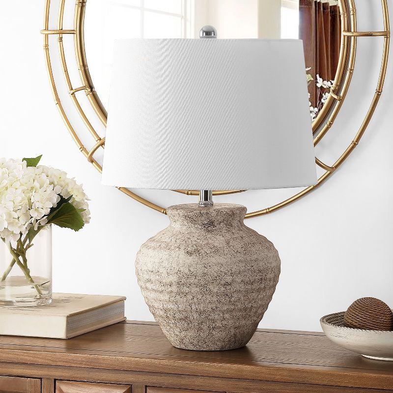 Ledger Ceramic Table Lamp - Light Grey - Safavieh.