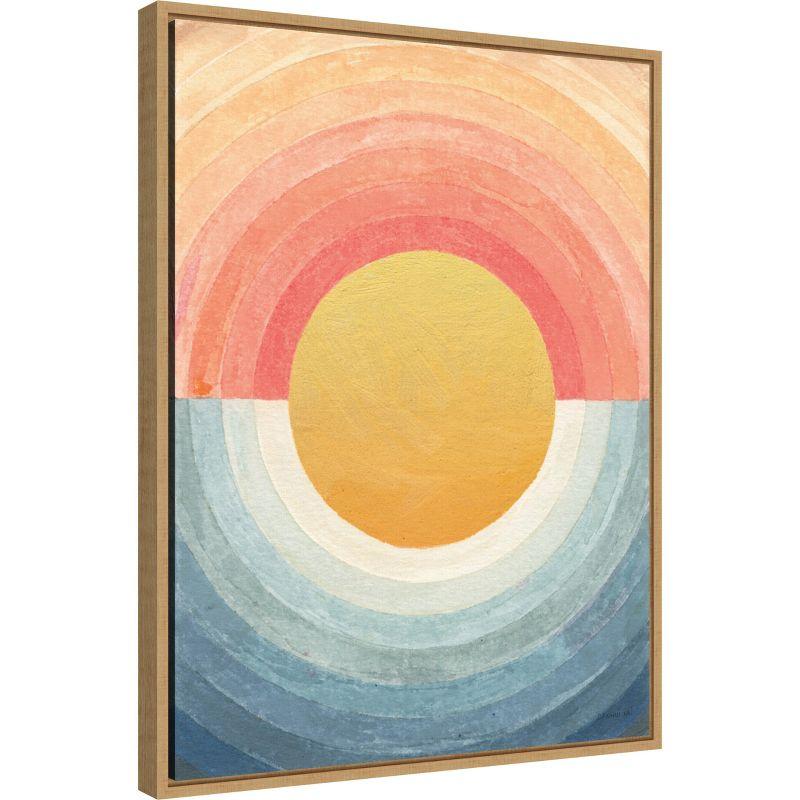 Amanti Art Retro Vibes Abstract Sun by Danhui Nai Canvas Wall Art Print Framed 18 x 24-in.