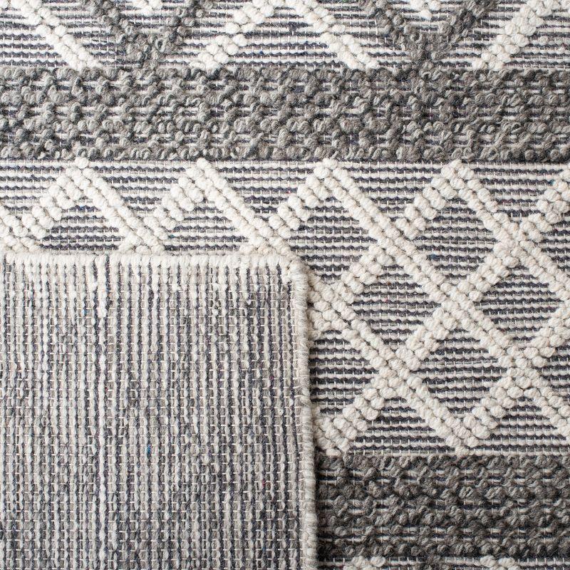 Vermont VRM211 Hand Woven Area Rug - Ivory/Dark Grey - 3'x5' - Safavieh.