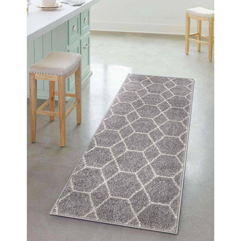 Unique Loom Trellis Frieze Geometric Trellis Indoor Woven Area Rug