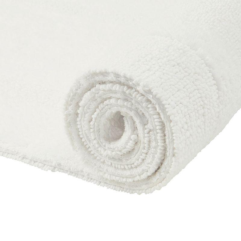 Better Trends Lux 100% Cotton Tufted Solid Reversible Bath Rug Set 2 PC (17" x 24" | 24" x 40") - Ivory