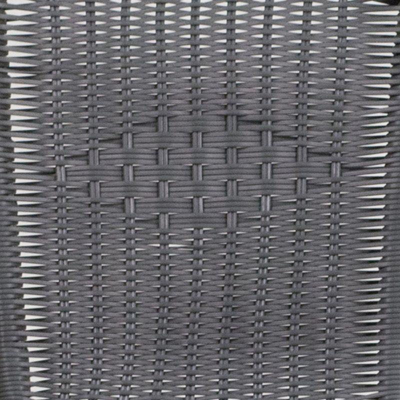 Flash Furniture Lila 2 Pack Gray Rattan Indoor-Outdoor Restaurant Stack Chair