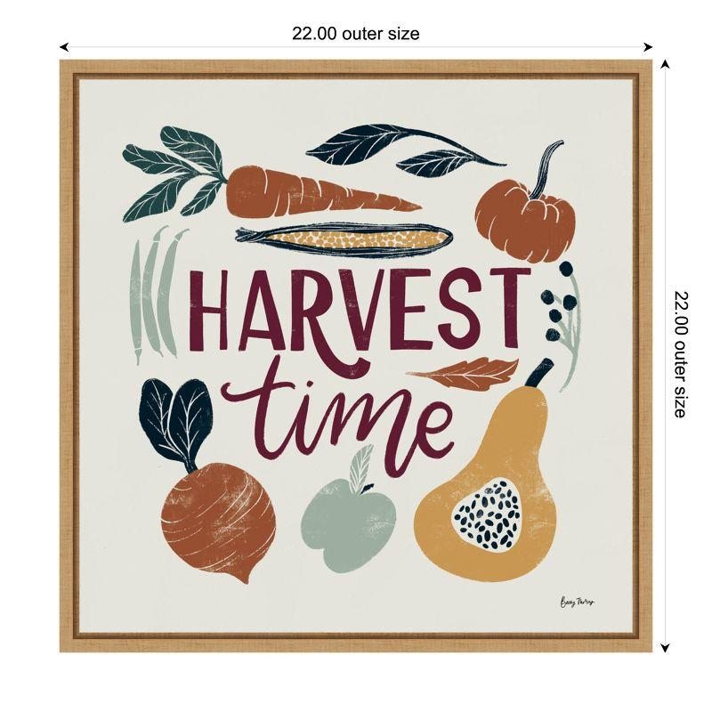 Amanti Art Harvest Lettering I by Becky Thorns Canvas Wall Art Print Framed 22 x 22-in.