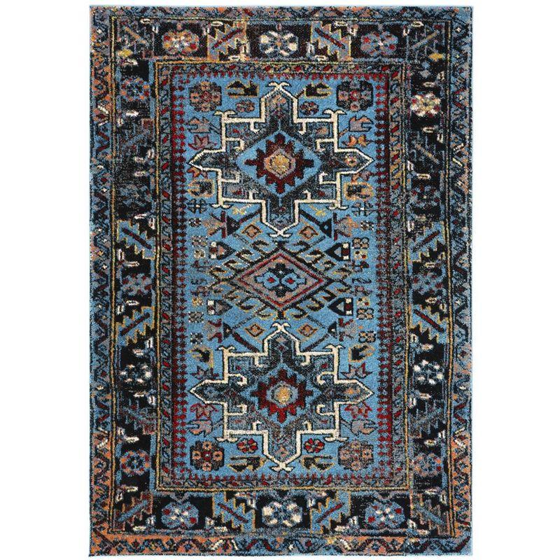 Vintage Hamadan VTH211 Power Loomed Indoor Area Rug - Light Blue/Black - 8'x10' - Safavieh