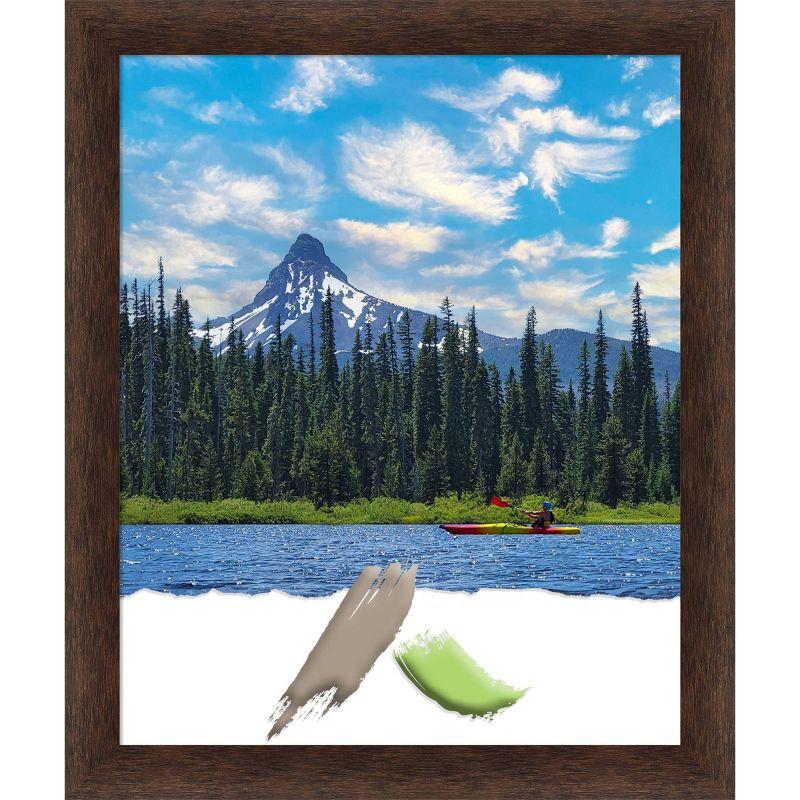 Warm Walnut Narrow Wood Picture Frame 18"x22"