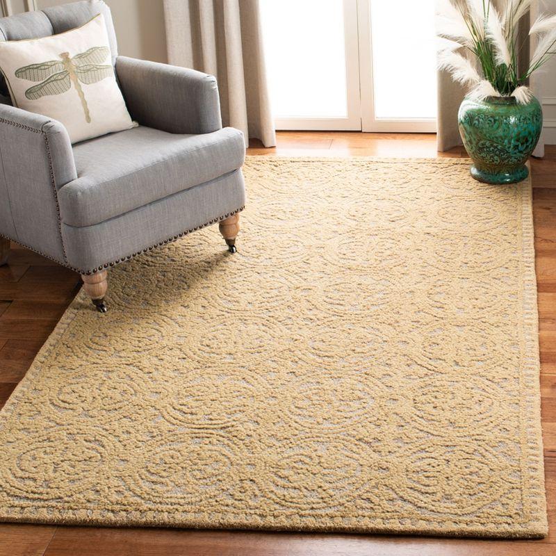 Ivory Hand-Tufted Wool Rectangular Area Rug