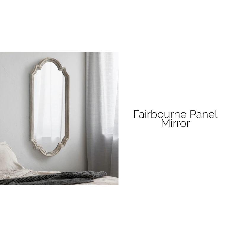 Kate and Laurel Fairbourne Scalloped MDF Full Length Mirror, 20x42, Gray