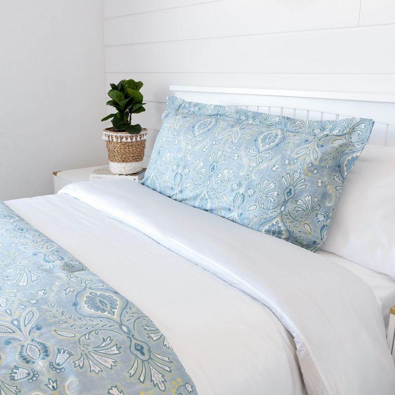 Southshore Fine Living Paisley Grace Oversized 2-Piece Comforter Set with sham Blue Twin / Twin XL