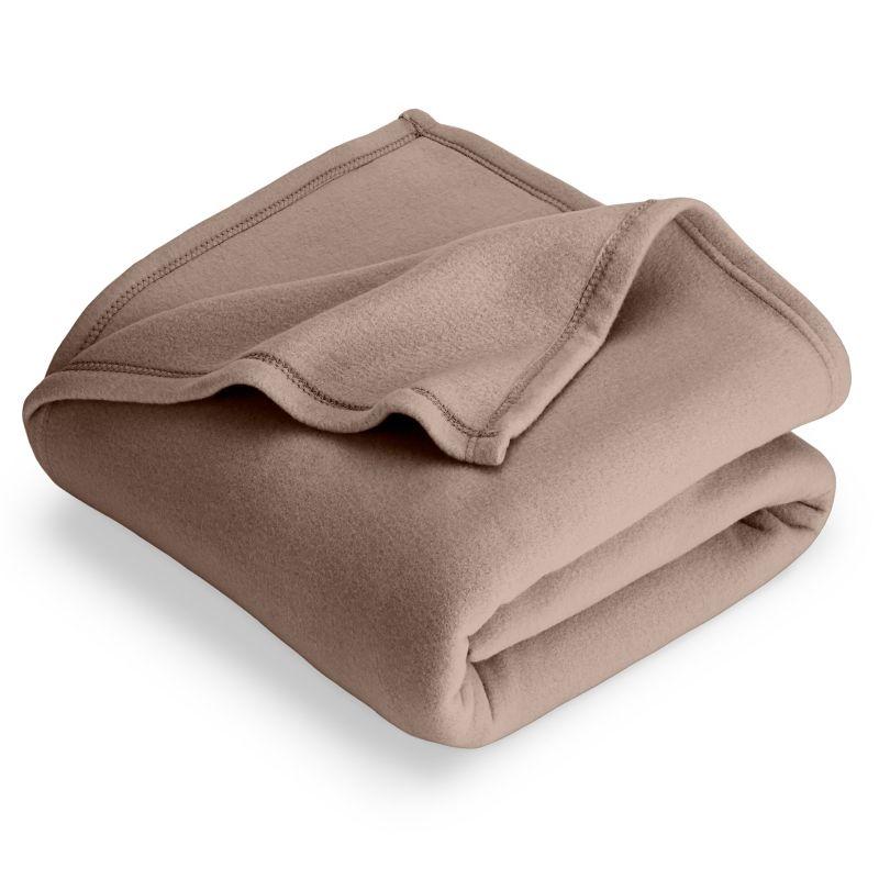 King Size Taupe Reversible Fleece Blanket