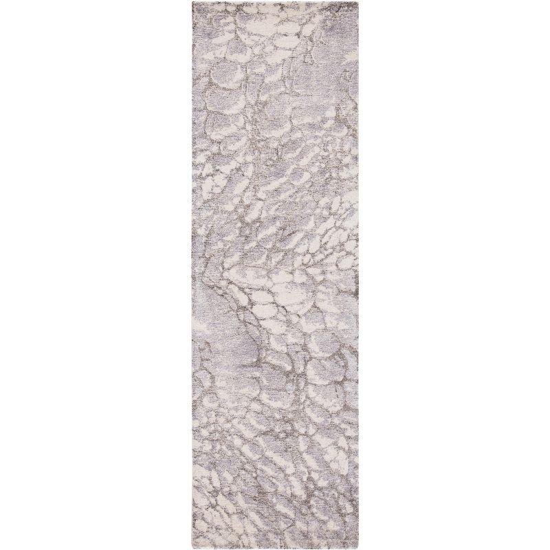 Restoration Vintage RVT112 Hand Tufted Indoor Runner Rug - 2'3"x8' - Purple/Ivory - Safavieh