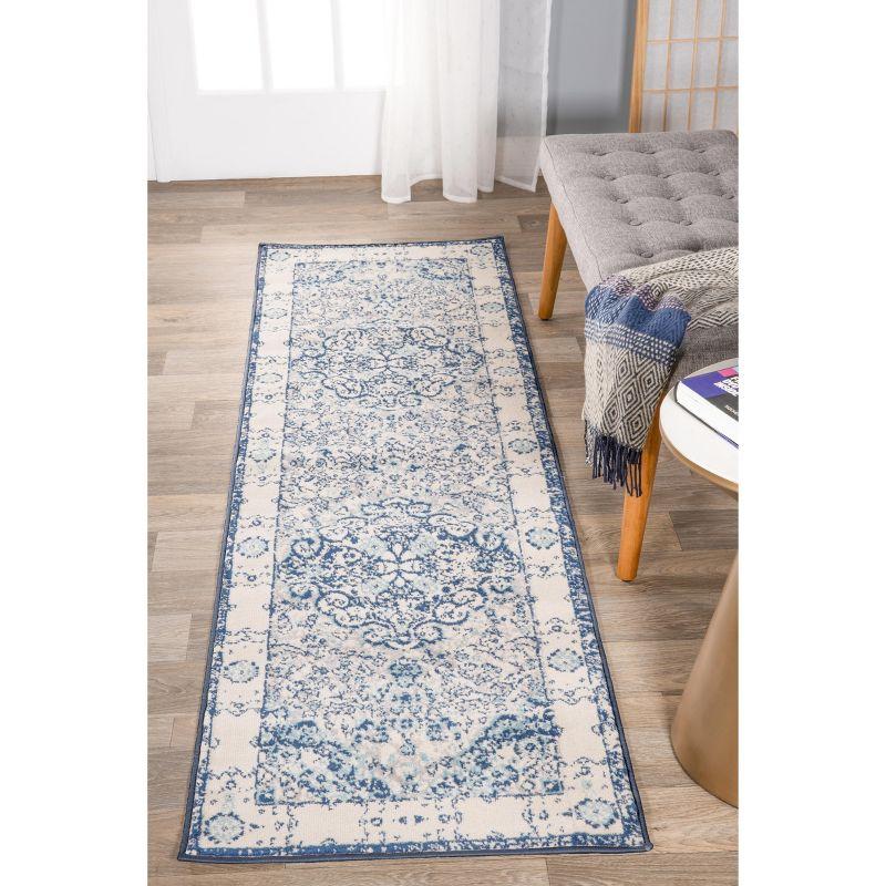 World Rug Gallery Vintage Oriental Distressed Medallion Area Rug