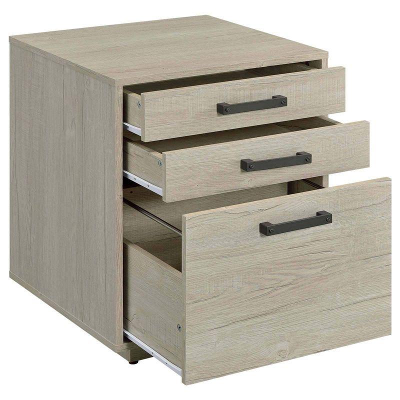 Coaster Loomis Modern 3 Drawer Wood File Cabinet Whitewashed Gray