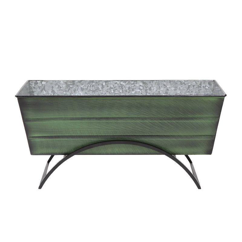 Medium Green Steel Planter Box with Stand