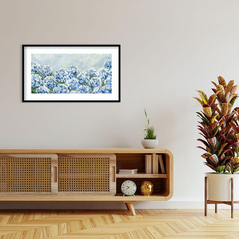 Amanti Art Hydrangea Meadow I by Yvette St. Amant Wood Framed Wall Art Print 41 x 24