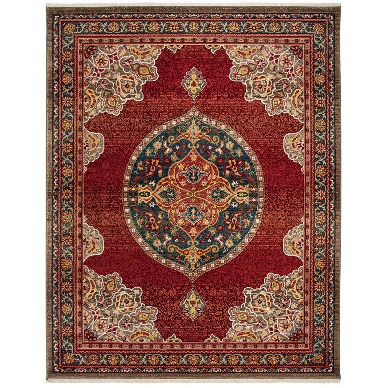 Kashan KSN302 Power Loomed Area Rug - Red/Blue - 9'x12'6" - Safavieh
