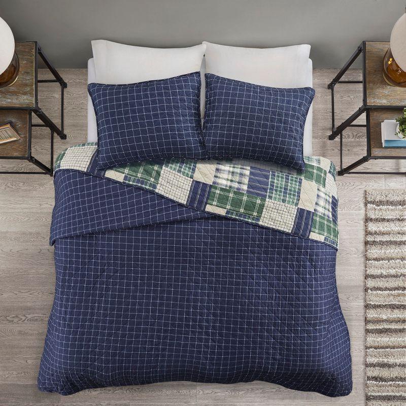 Madison Park Timber 3 Piece Reversible Printed Quilt Set