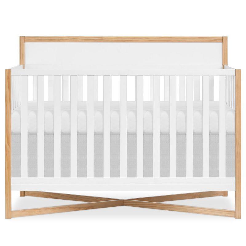 Dream On Me Owen 5-in-1 Convertible Crib, Vintage White Oak