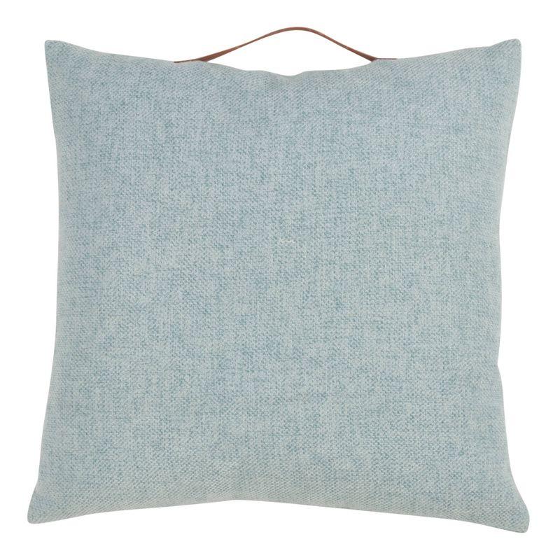 18"x18" Chenille with Handle Poly Filled Square Throw Pillow - Saro Lifestyle