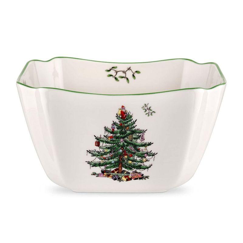 Spode Christmas Tree Large Square Serving Bowl - 10 Inch