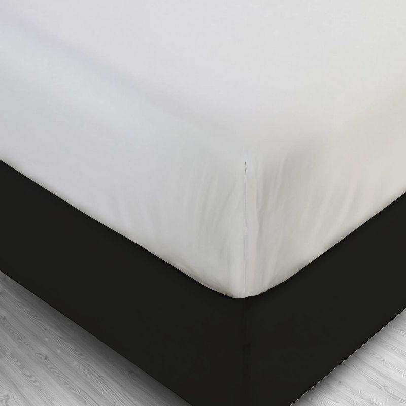 White Waterproof Vinyl Fitted Mattress Protector