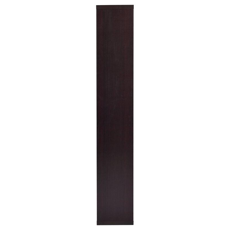 70.75" Theo 8 Shelf Bookcase Cappuccino - Coaster: Modern Laminated, Open Back, Fixed Shelves