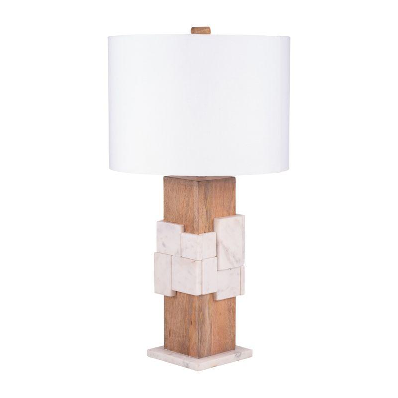 SAGEBROOK HOME 18" Marble Table Lamp White