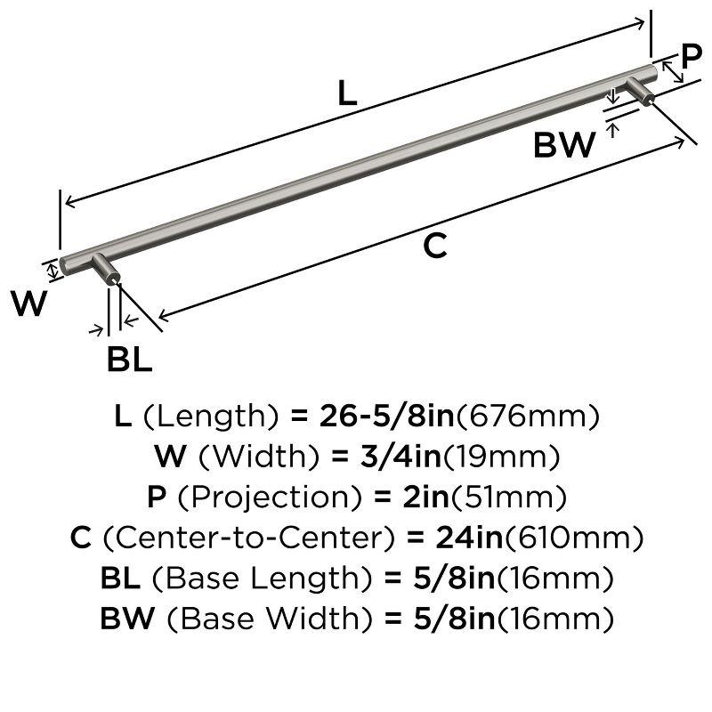 Bar Pulls 24" Center to Center Appliance Pull