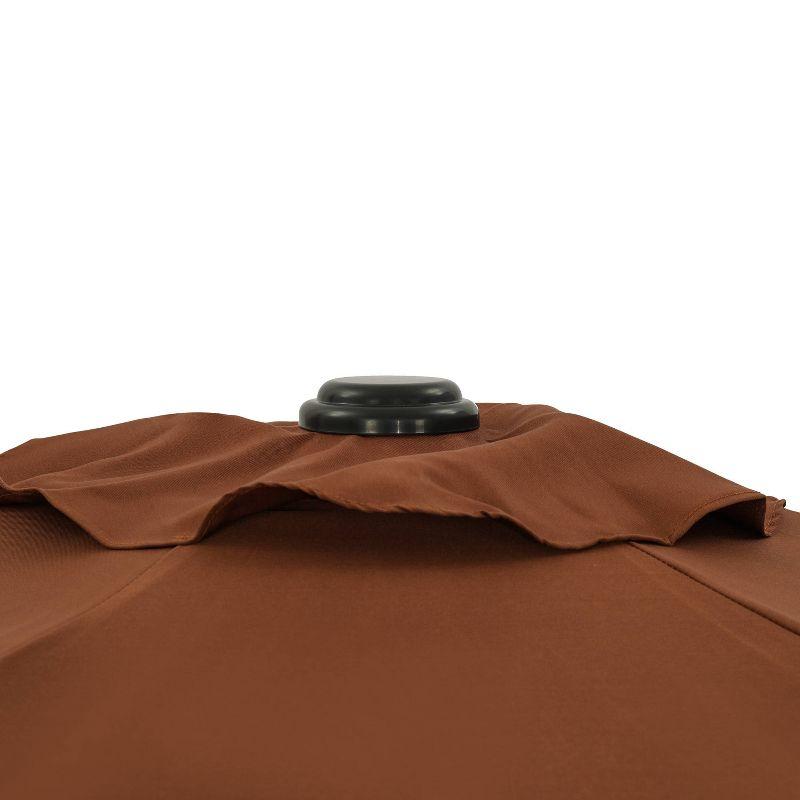 7.5' Hexagon Bistro Market Umbrella with Push-Button Tilt - Island Umbrella: Rust-Resistant, Wind Vent