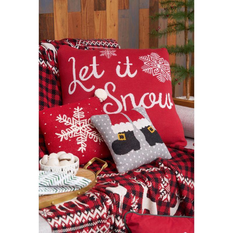 C&F Home 10" x 10" Snowflake Christmas Throw Pillow