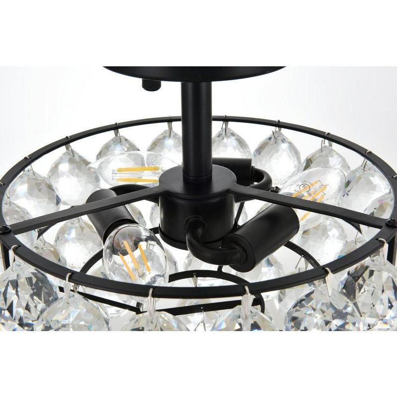 Elegant Lighting Savannah 12 inch flush mount in black