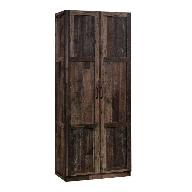 Tall Reclaimed Pine Freestanding Office Storage Cabinet with Adjustable Shelves