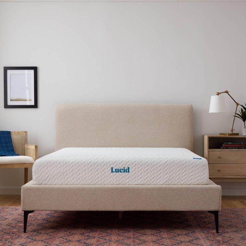 Lucid Comfort 10”Gel Memory Foam Mattress - Medium Firm Feel