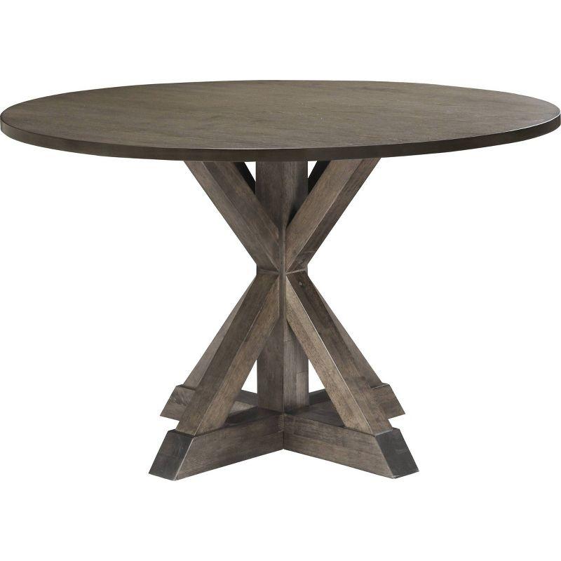 Finch Alfred Round Solid Wood Rustic Dining Table