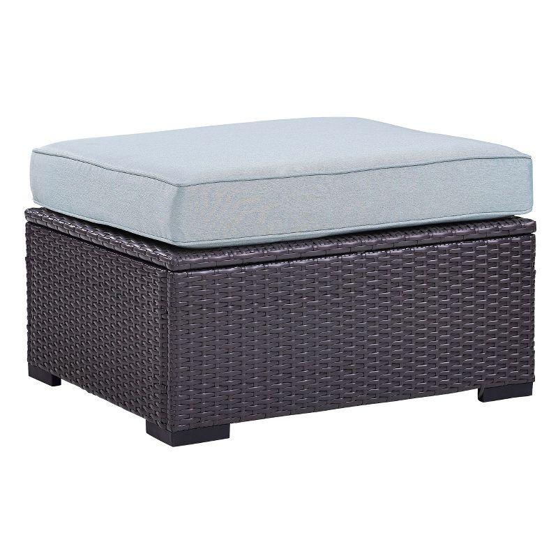 Biscayne 31'' Mist Cushion Resin Wicker Outdoor Ottoman