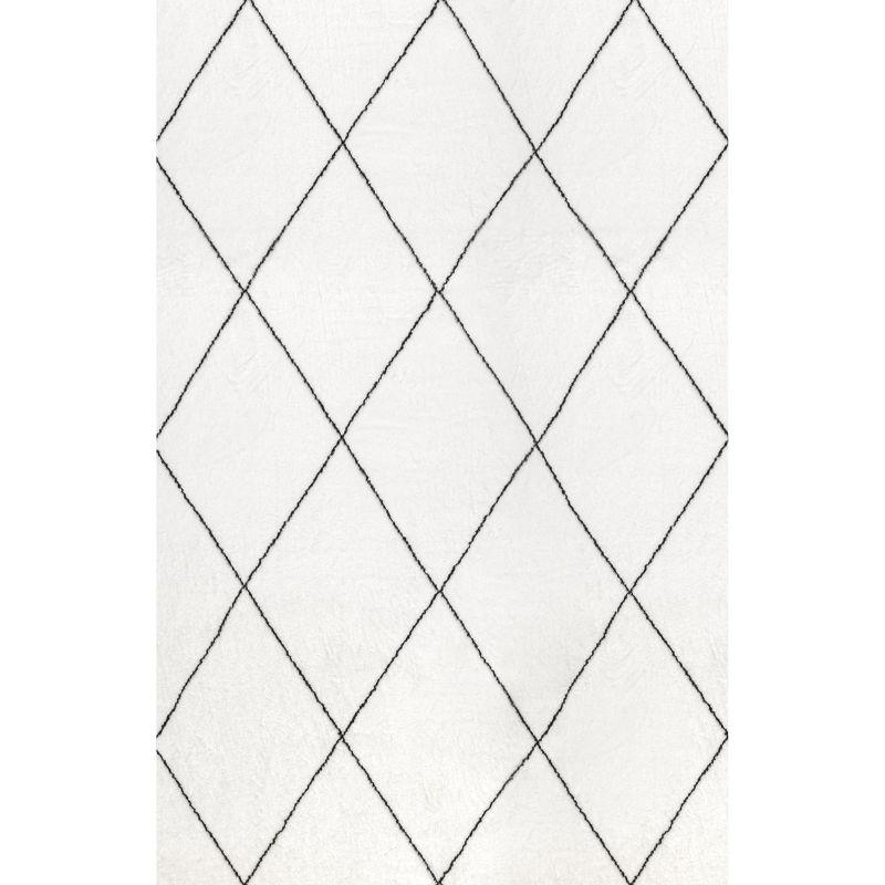 Loon Peak® Addy Trellis Machine Washable Shag Ivory Area Rug