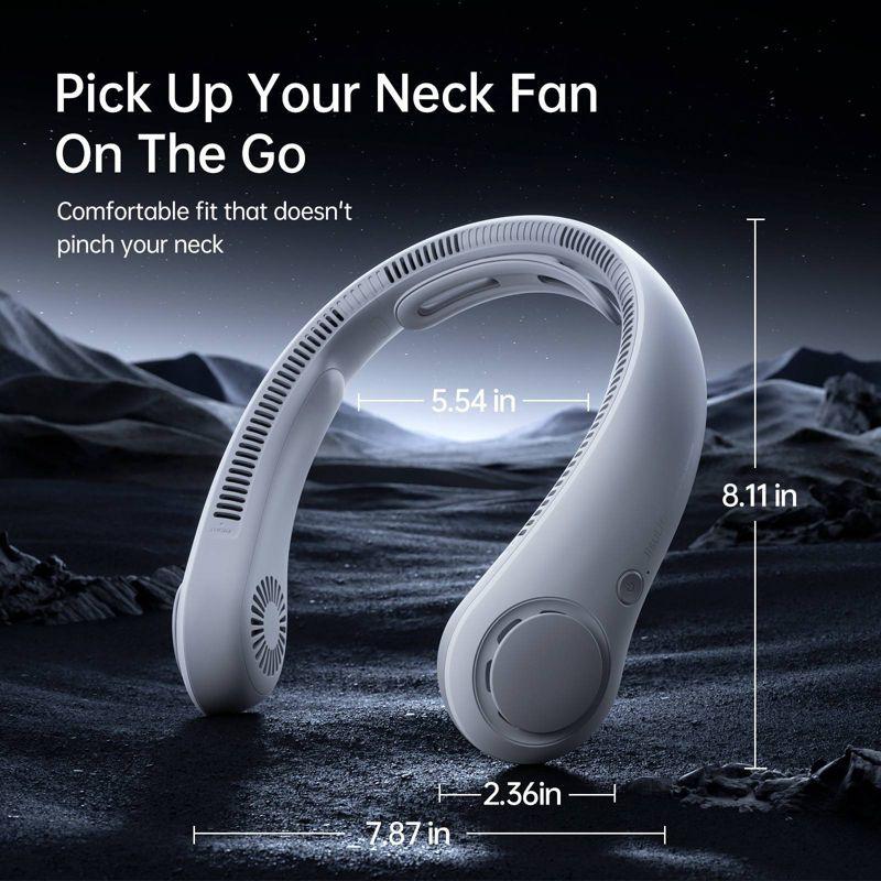 JISULIFE Portable Neck Fan Gray
