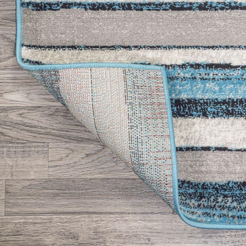 3' x 5' Magnolia Beach Strie' Striped Area Rug, Blue/Navy - JONATHAN Y