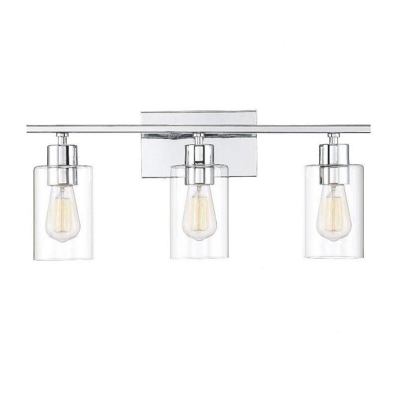 Lambert 3-Light Polished Chrome Bathroom Vanity Fixture