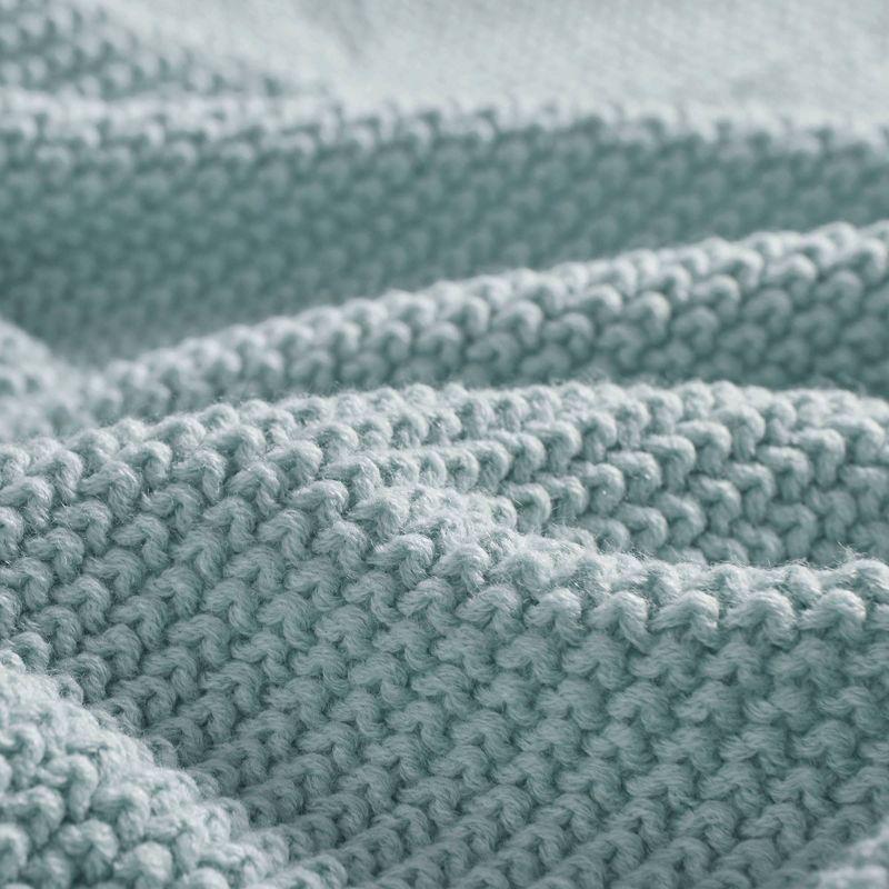 Ink+Ivy 50"x60" Bree Knit Throw Blanket Light Blue: Acrylic, Cozy, Machine Washable, for Sofa