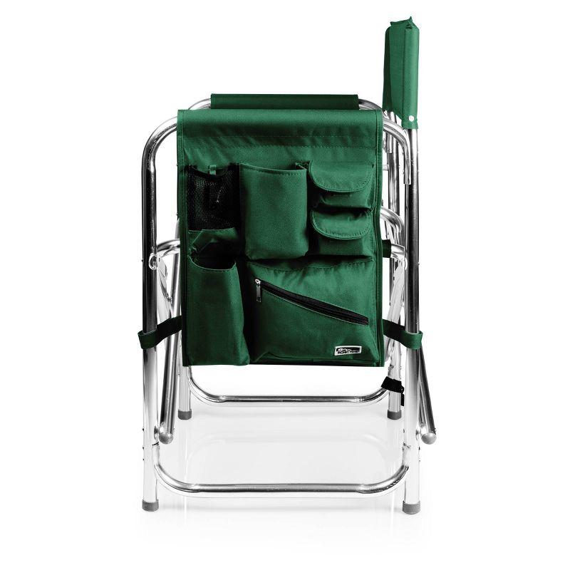 Picnic Time Outdoor Portable Sports Camp Chair with Table and Pockets