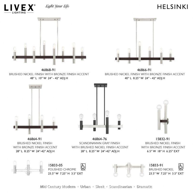 Livex Lighting Helsinki 4 - Light Chandelier in  Brushed Nickel