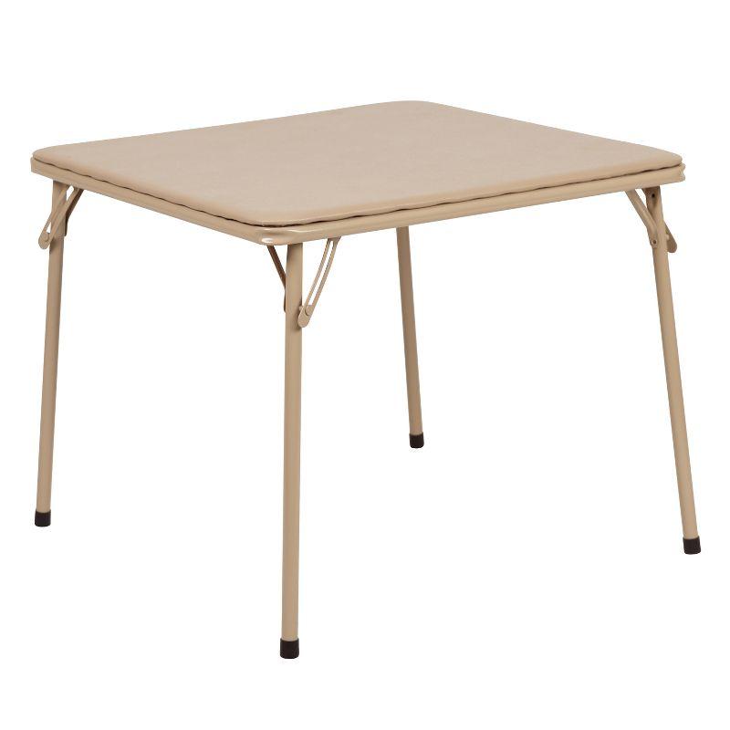 Tan Metal Foldable Kids Table with Powder Coated Finish