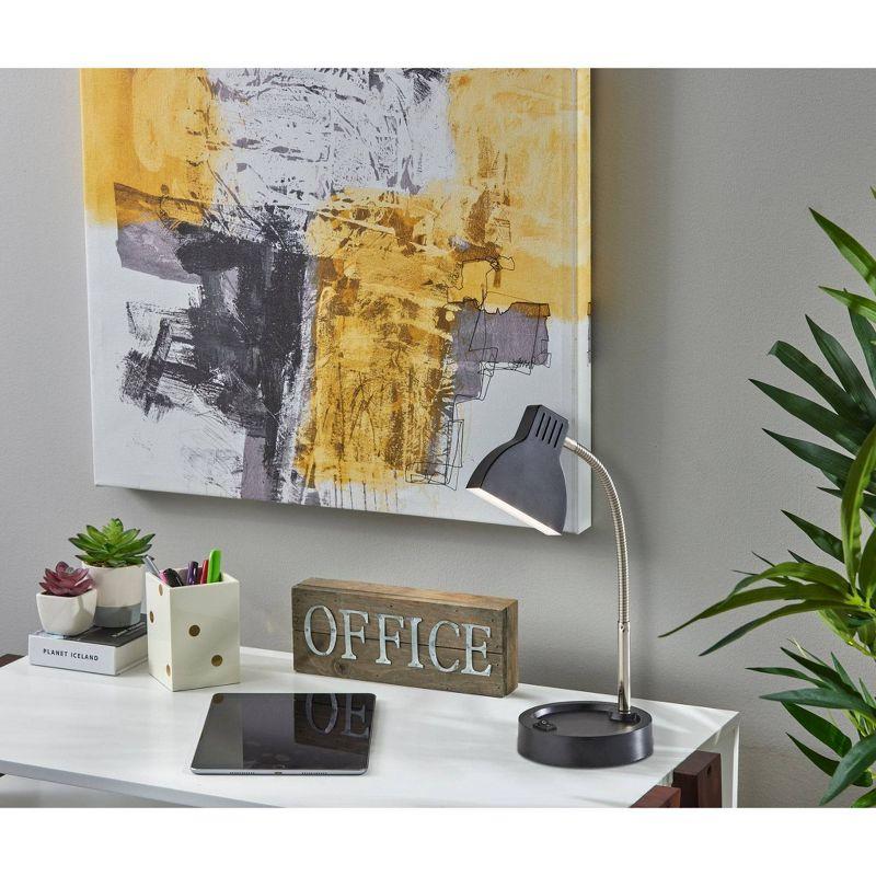 Adesso Slender Desk Lamp: Energy-Efficient 4W LED, Adjustable Gooseneck, ETL Listed, Modern Style